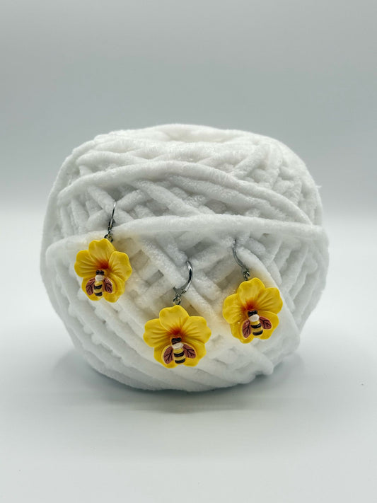 Biene mit gelber Blume Maschenmarkierer