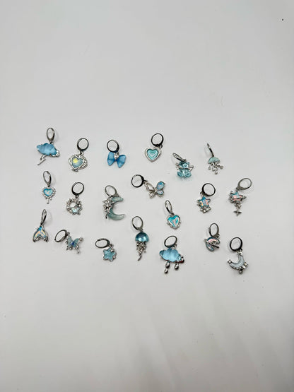 Zufalls blauer Glitzer Maschenmarkierer