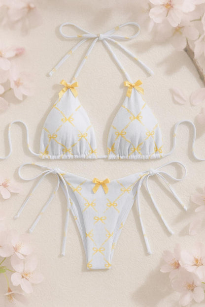 Schleifen Bikini gelb