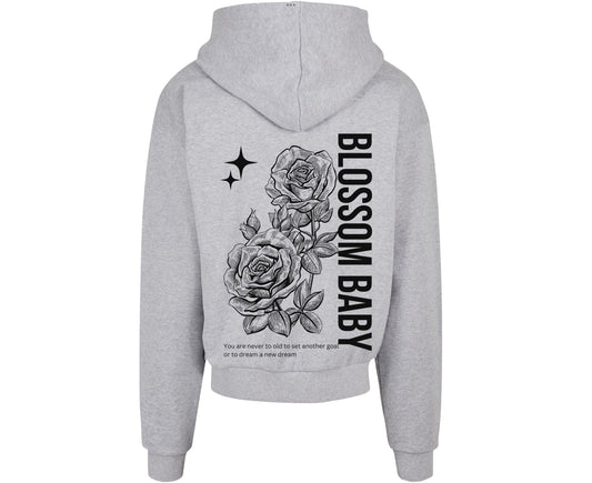 Jamies Blossom Baby Hoodie grau
