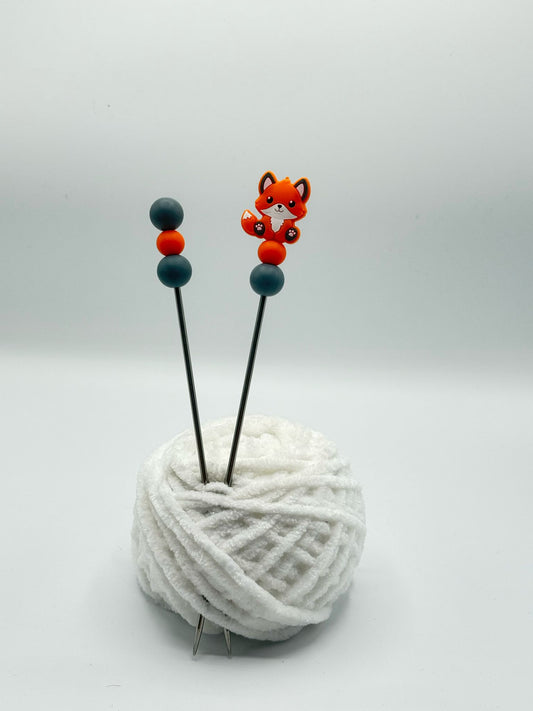 Fuchs dunkelgrau Amigurumi Sticks