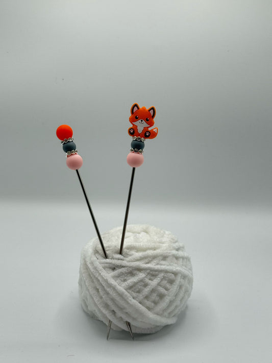 Fuchs Glitzer Amigurumi Sticks