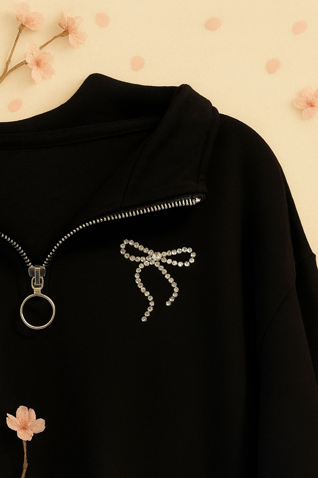 Crystal Bow Black