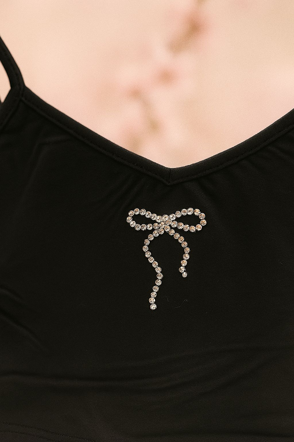 Crystal Crop Top schwarz