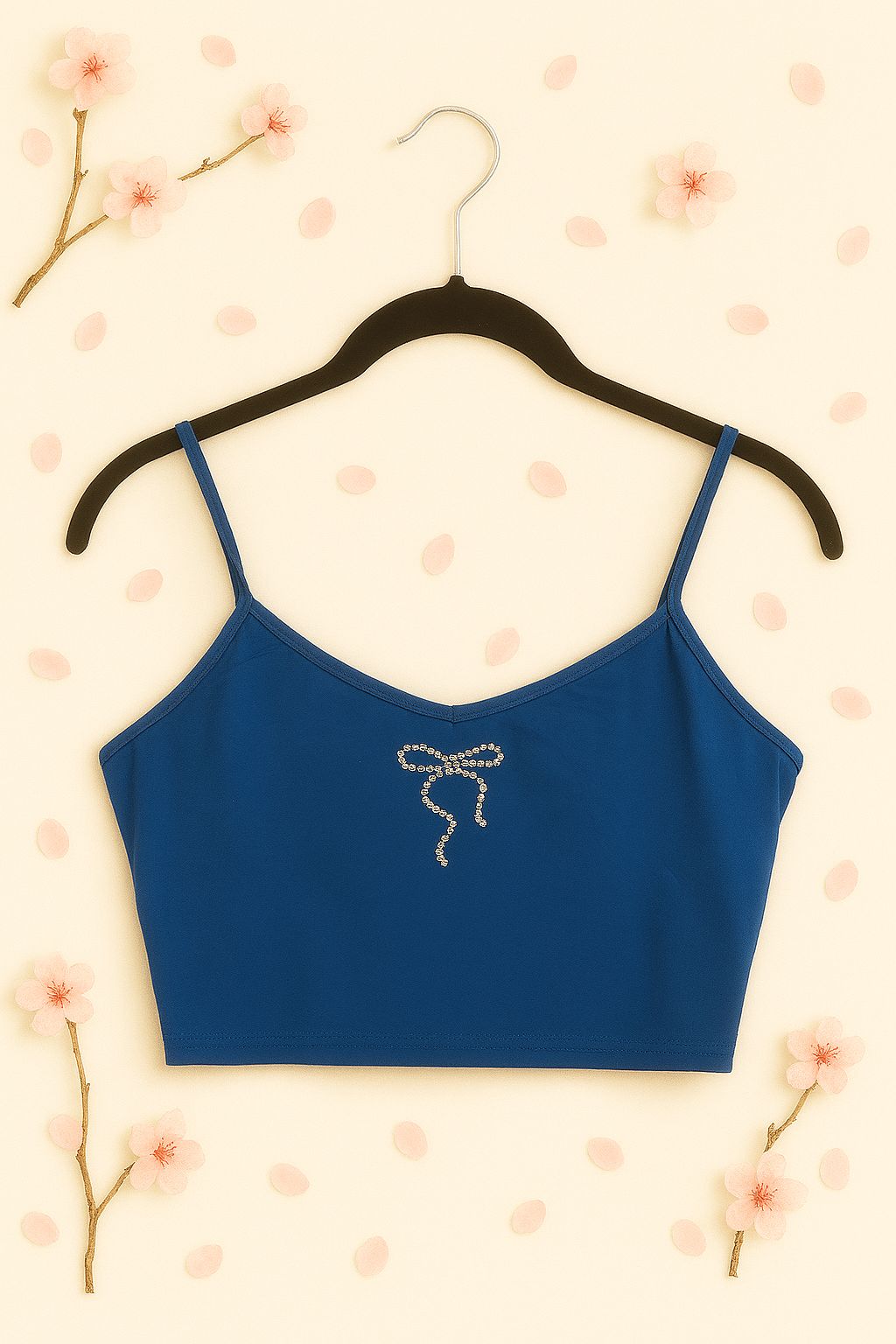 Crystal Crop top blau