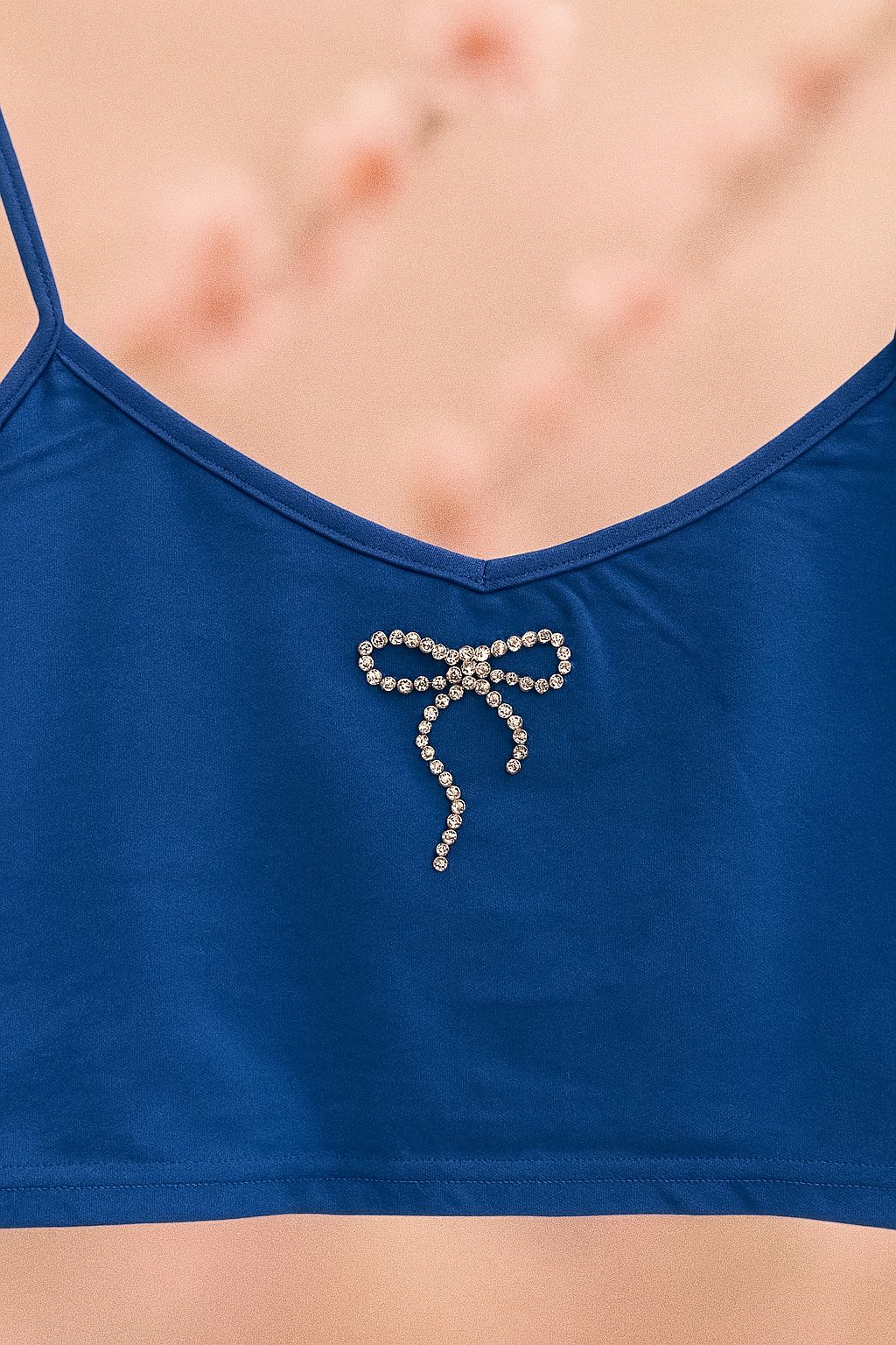 Crystal Crop top blau
