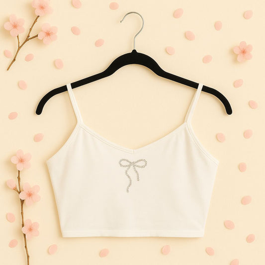 Crystal Crop top weiß