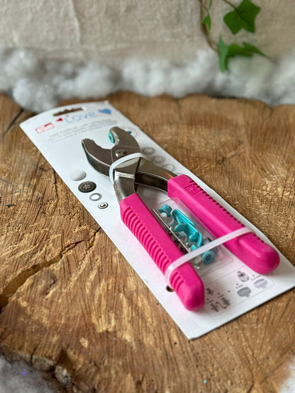 Pinke Sicherheitsaugen Zange