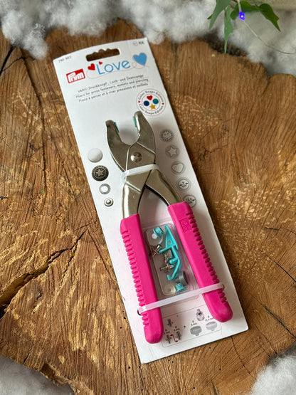 Pinke Sicherheitsaugen Zange