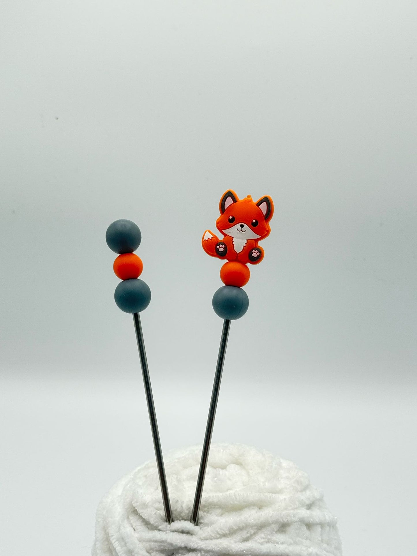 Fuchs dunkelgrau Amigurumi Sticks