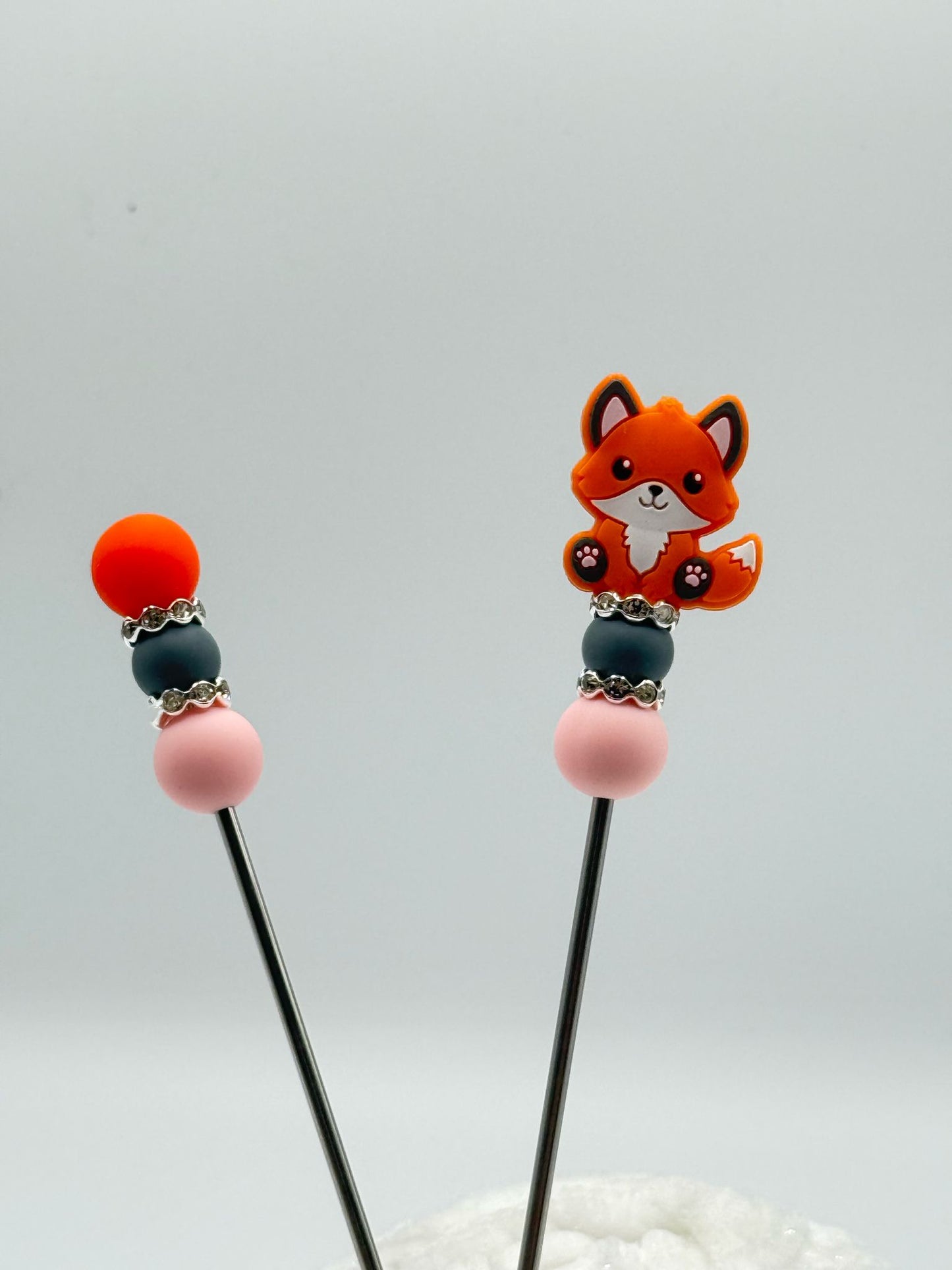 Fuchs Glitzer Amigurumi Sticks