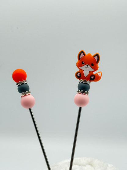 Fuchs Glitzer Amigurumi Sticks