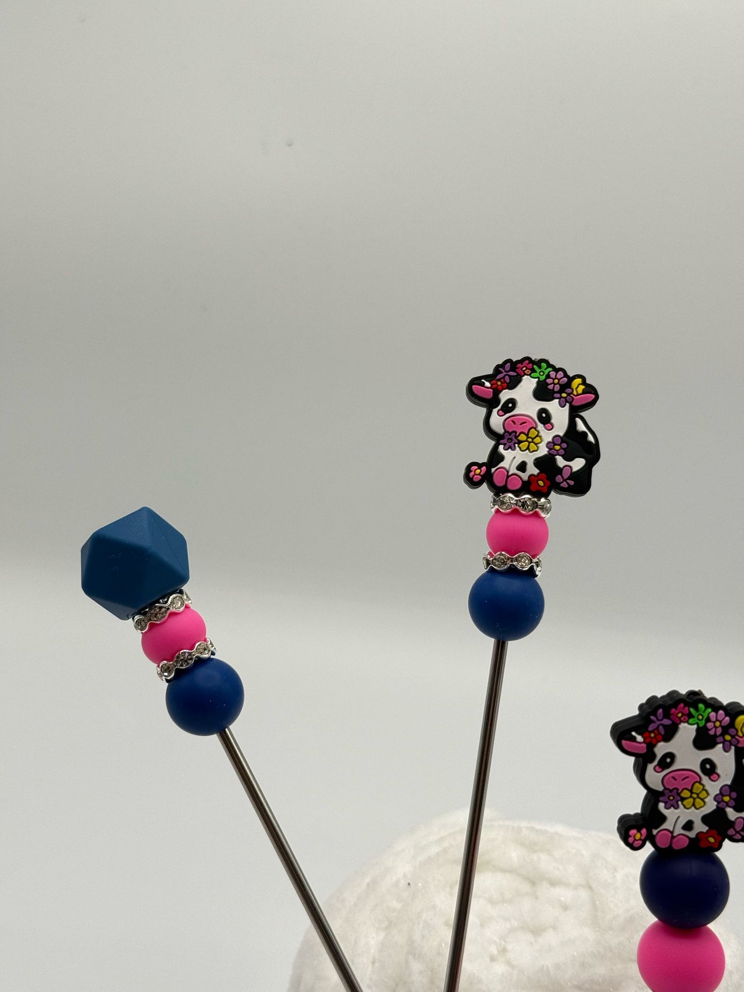 Blumen Kuh Set mit 3,0mm Nadel