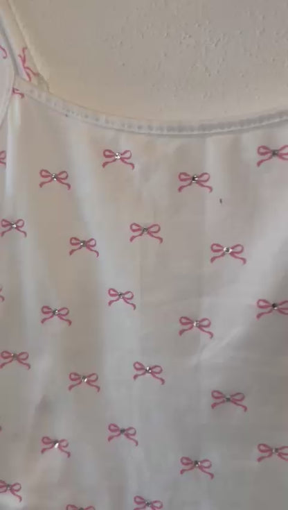 Schleifen Crop Top weiß